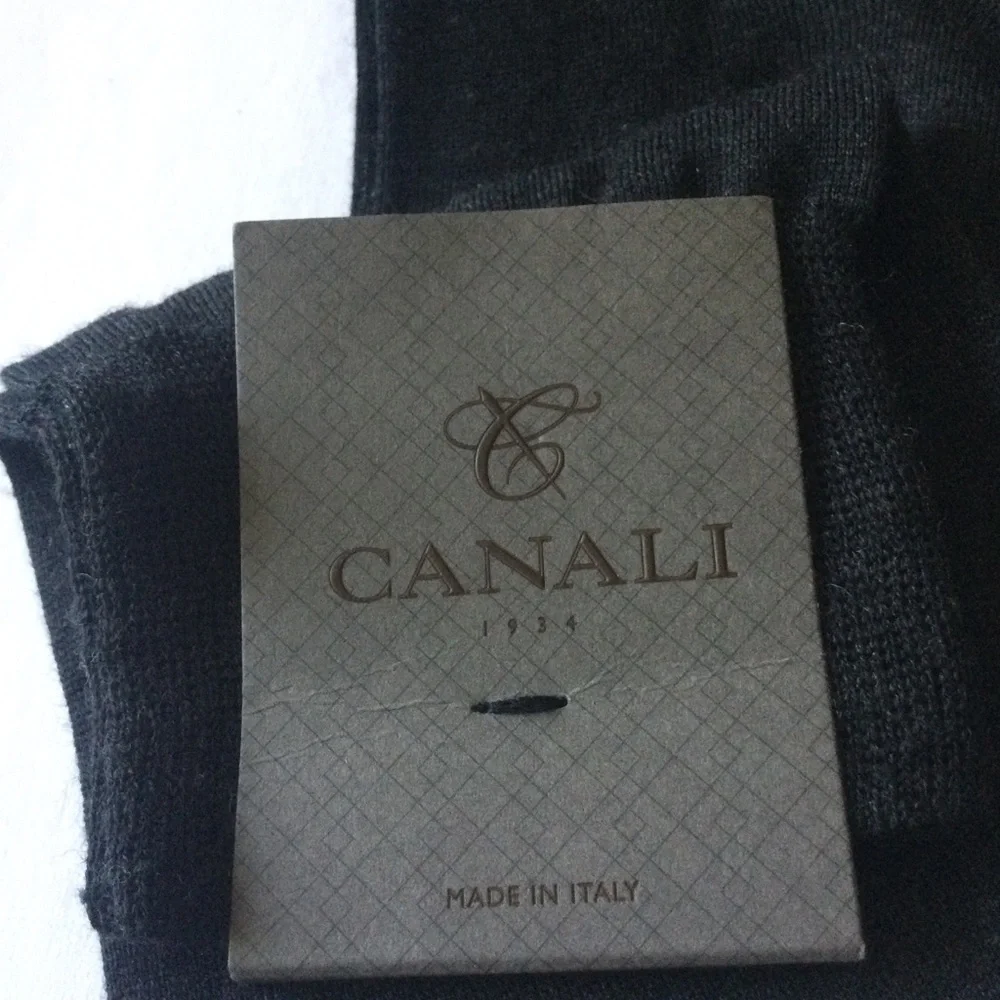 CANALI MENS SOLID LIGHTWEIGHT WOOL BLEND SOCKS CHARCOAL GRAY SIZE LARGE NWT